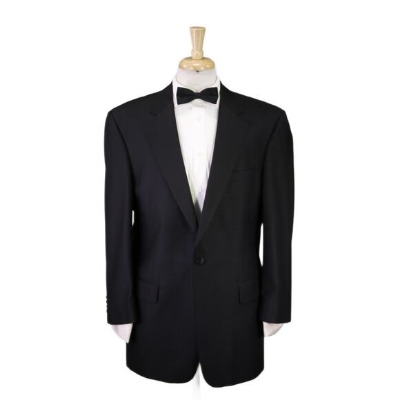 Jos. A. Bank Other - Jos A Bank Signature Black 1-Btn Notch Lapel Formal Tuxedo Dinner Wool Suit 42L